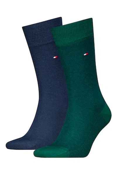 Tommy Hilfiger , Set of Long Socks - 2 Pairs, Green, Blue, Size 43-46