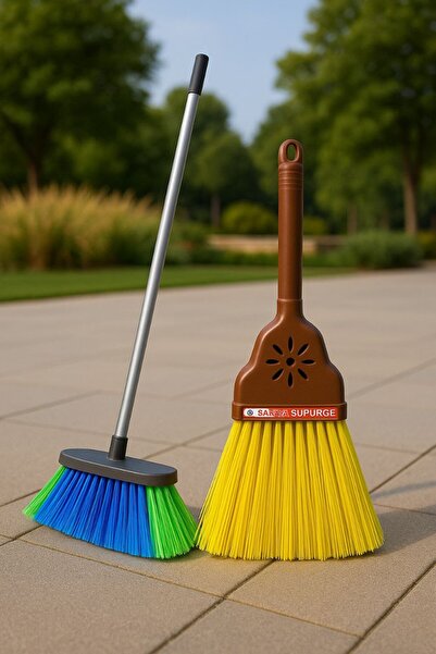 Metler فرشاة غسيل السيارات وتنظيف الأرضيات مع مقبض وفرشاة فضفاضة + مجموعة مكن...