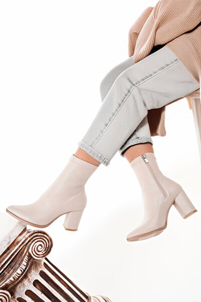 meyra'nın ayakkabıları Női bőr, hegyes orrú, sztreccs sarkú csizma