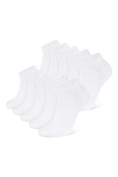 OEM Set 20 perechi de șosete unisex, bumbac, alb, mărimea 36-42 EU