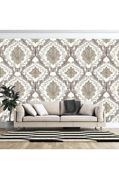 YALLA HomeGym Modern PVC Wallpaper 1 Roll For Living Room Bedroom Decor, 0.53m X 9.5m (510901)