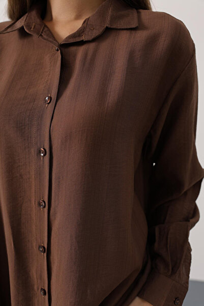 VAGGON Women's Fuchsia Patterned Trousers and Oversized Shirt Set Vs00590