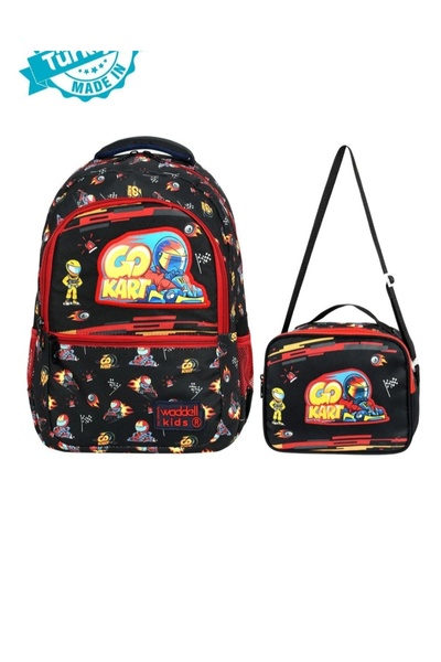 Waddell Αδειοδοτημένο σακίδιο πλάτης και κουτί φαγητού για αγόρια δημοτικού σ...