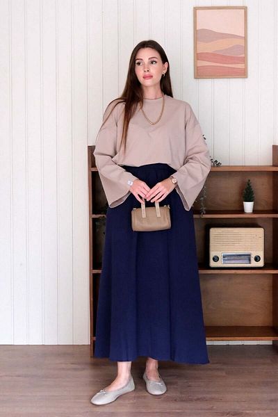 Ceylan Otantik Σετ φούστας Stone Crop Body & Navy Blue Muslin
