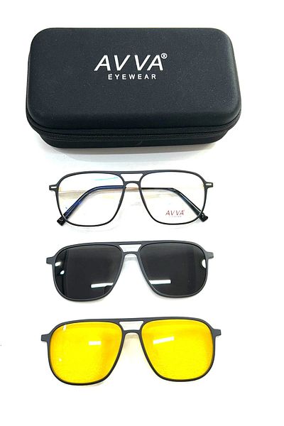 Avva 2116 C1 S-A Polarized&Antifar Clip-On Men's Sunglasses