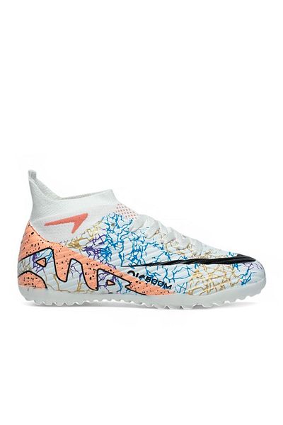LALİGA Air Air Boom Model Astroturf Field Shoes White/Lemon Patterned