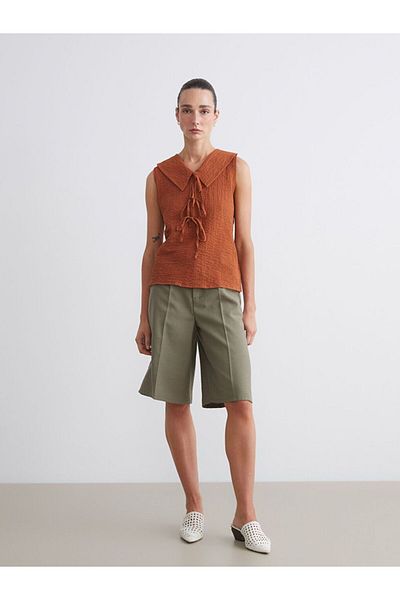 LC Waikiki Lcwaikiki Classic Baby Collar Textured Blouse