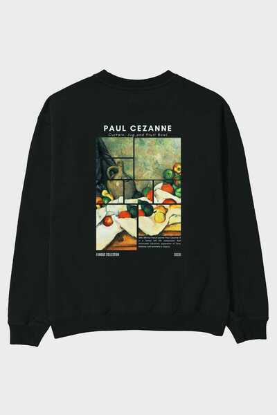 Ankhises Paul Cezanne Φούτερ με στάμπα στην πλάτη, μαύρο, oversized, ανδρικό,...