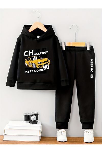 Let's Wear Challange Premium για το αγόρι 3ο Σετ Φούτερ & Φούτερ Συμπαγές Νήματα - Αθλητικό Σετ 2 τεμαχίων