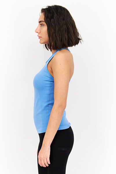 Ellesse Women Scoop Neck Plain Tank Top, Blue