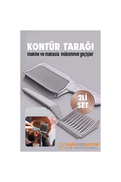 Toptan Bulurum Hairdresser Barber Curved Contour Cutting Comb Set of 2
