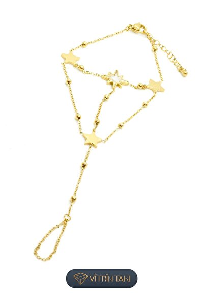 Çelik Kuzey Yıldızı Figürlü Altın Renk Şahmeran