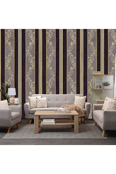 YALLA HomeGym Modern PVC Wallpaper 1 Roll For Living Room Bedroom Decor, 0.53m X 9.5m (510705)