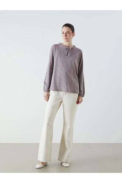 LC Waikiki Lcw Grace Ruffle Tie Collar Blouse (W5)