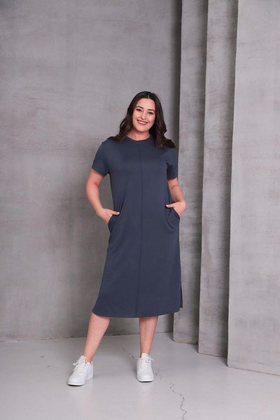 Ebsumu Women's Plus Size Sho Fabric Pique Dress