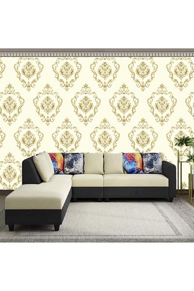 YALLA HomeGym Modern PVC Wallpaper 1 Roll For Living Room Bedroom Decor, 0.53m X 9.5m (510302)