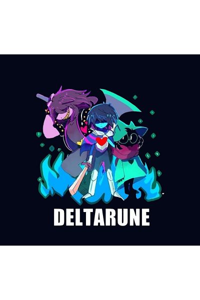 fame-stoned Deltarune – Game Printed Unisex 100% Cotton Black T-Shirt