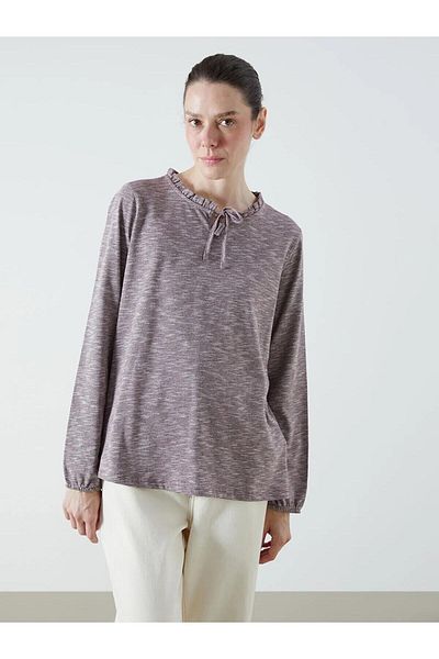 LC Waikiki Lcw Grace Ruffle Tie Collar Blouse (W5)