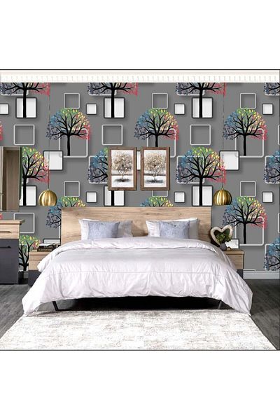YALLA HomeGym Modern PVC Wallpaper 1 Roll For Living Room Bedroom Decor, 0.53m X 9.5m (621808)