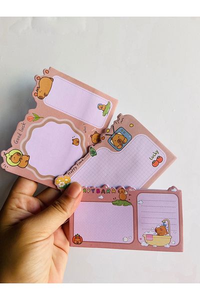 synshop Capybara Kapibara 3-Pack Postit Adhesive Note Paper