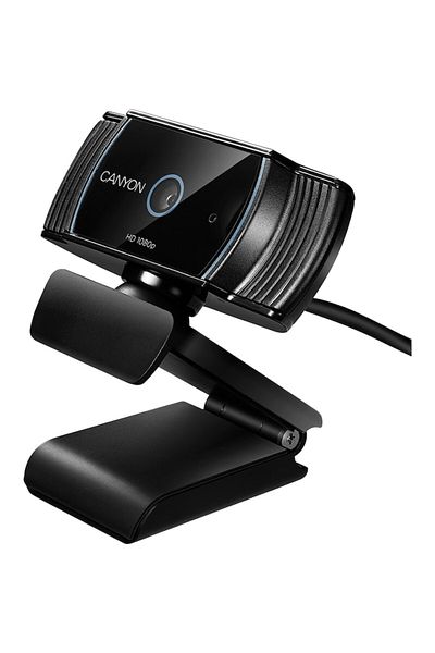 CANYON Cameră web CNS-CWC5, Full HD, 2 megapixeli, focalizare automată, rotație 360°, USB 2.0, neagră