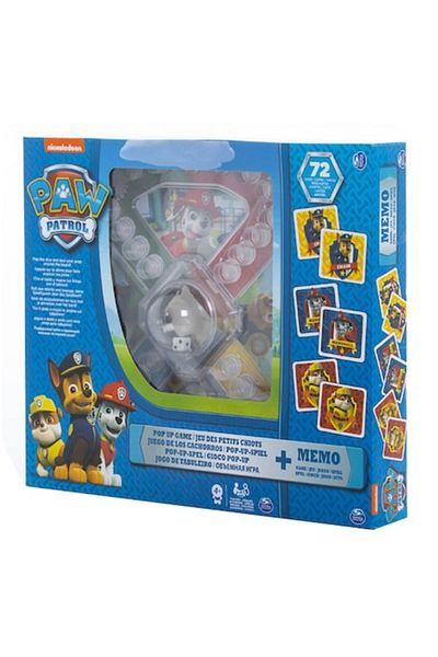 PAW PATROL Joc Patrula Cățelușilor 2 în 1, Pop Up și Memory