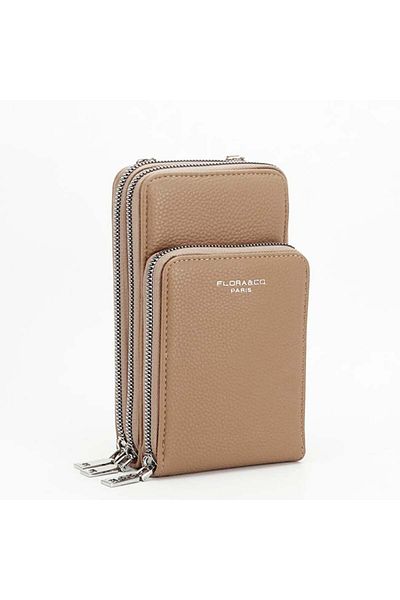 Flora&Co Paris Dark beige wallet and phone case 6018 07