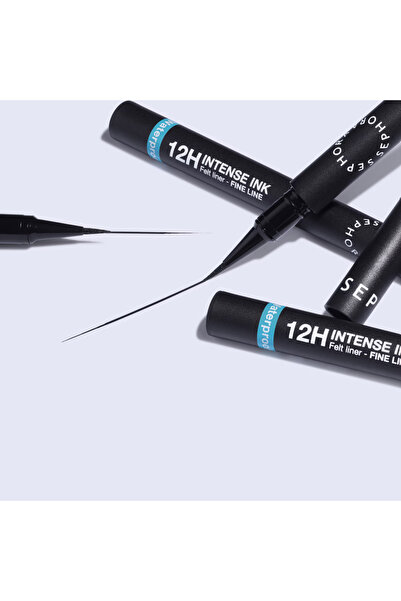 SEPHORA 12H Intense Ink Felt Liner Fine Line - Yoğun Renk, ve Ultra Hassas Keçe Uçlu Eyeliner,12 Saat Kalıcı