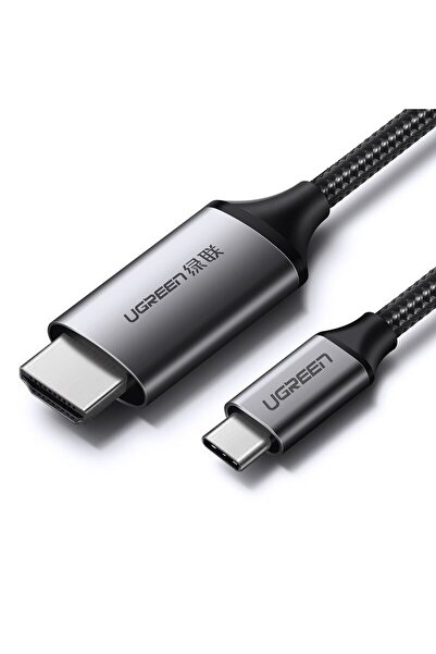 Ugreen Cablu audio și video HDMI la USB Tip-C MM142, 1,5 m, 4K UHD, Negru