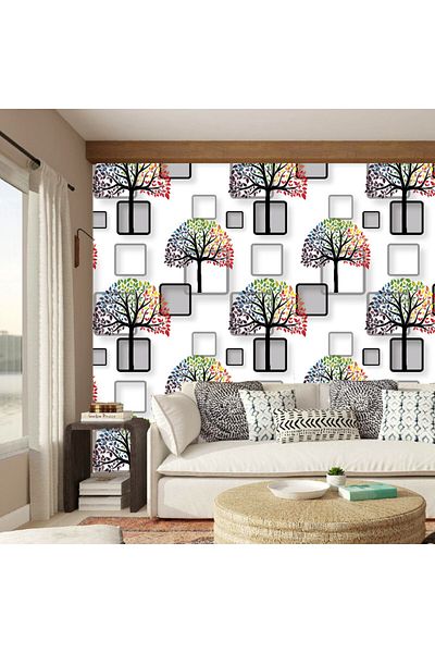 YALLA HomeGym Modern PVC Wallpaper 1 Roll For Living Room Bedroom Decor, 0.53m X 9.5m (621801)
