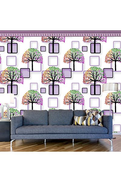 YALLA HomeGym Modern PVC Wallpaper 1 Roll For Living Room Bedroom Decor, 0.53m X 9.5m (621803)