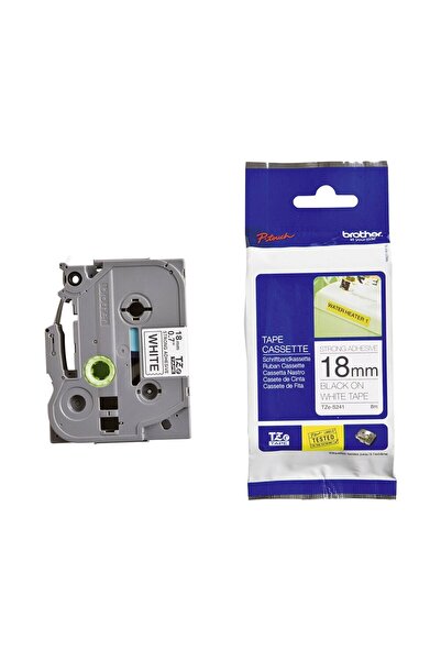 Brother Labeling Tape Cassette, Black on White