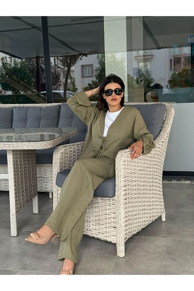 ENDAMIM Linen Trousers Set