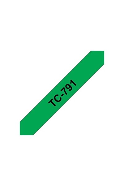 Brother Bandă laminată TC791, 9mm Negru/Verde