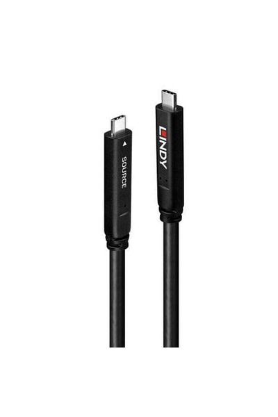 LİNDY Cablu USB-C la USB-C, Lindy, 10m, USB 3.2 Gen 1 și DP 1.4, Negru