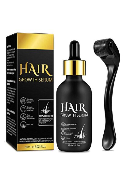 NOVA KISS Σετ για την ανάπτυξη των μαλλιών Premium με DermaRoller + Ορός βιοτ...