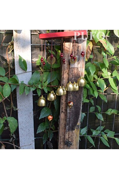 PUFO Wind chime with 10 bells for luck and prosperity, Feng-Shui model, gold