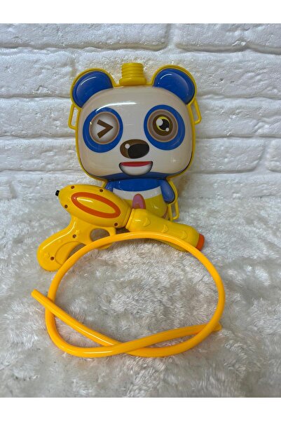 BEREKET PAZAR Sevimli Panda Şekilli Sırt Çantalı Pompalı Su Tabancası