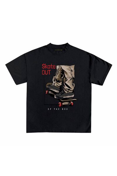 RawNox تيشيرت مطبوع بتصميم Skate Out للجنسين