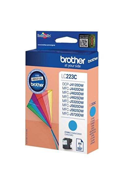 Brother LC223C Ink Cartridge, 550 Pages, Cyan