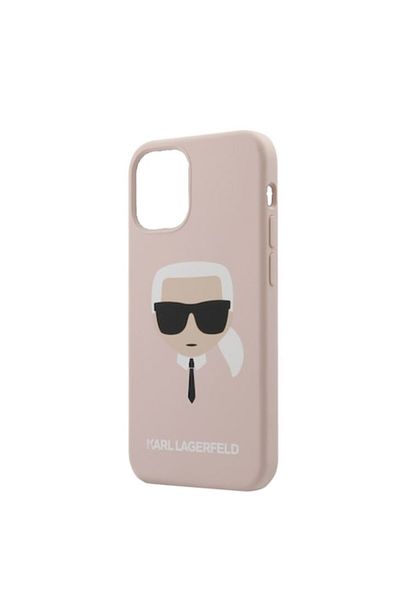 Karl Lagerfeld Silicone Head Case for Apple iPhone 12 Mini, Pink