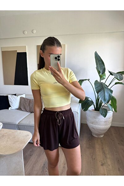 Özgece KAHVE TAYTLI SPOR ŞORT
