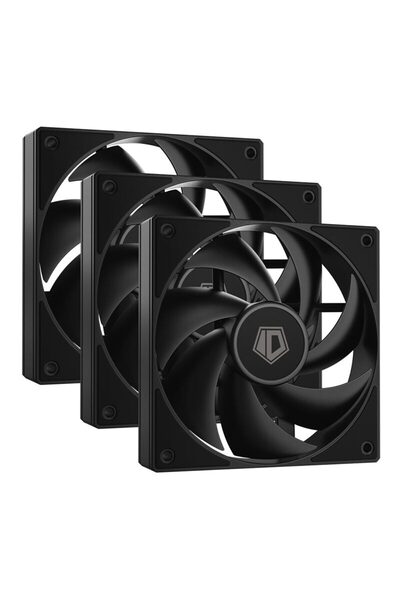 ID-COOLİNG Set 3 Ventilatoare AF-125 120mm Black