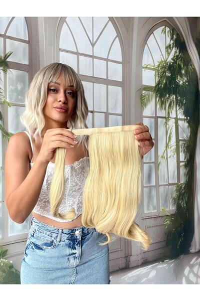 Suzan Peruk Bağcıklı At Kuyruğu Gerçek Saç Dokulu- Yandan dolamalı Takması ço...