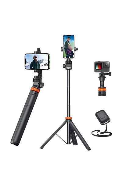 Tech-Protect Selfie Stick 3-in-1, Bluetooth 5.2, Android And Iphone, 360 Degree Rotation, Black