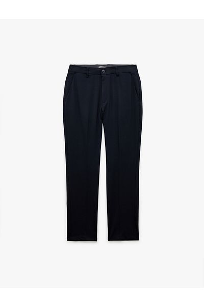 Koton Regular Waist Slim Fit Button Pocket Detailed Fabric Trousers