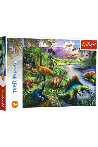 Trefl Puzzle - Lumea Dinozaurilor, 200 piese