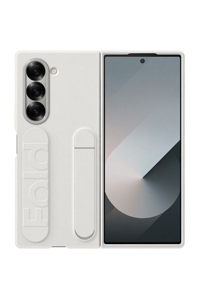 Samsung Carcasă din silicon pentru Galaxy Fold6, albă