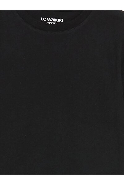 LC Waikiki Βασικό μπλουζάκι για αγόρια με μακρυμάνικο λαιμόκοψη LCW Kids (W5)