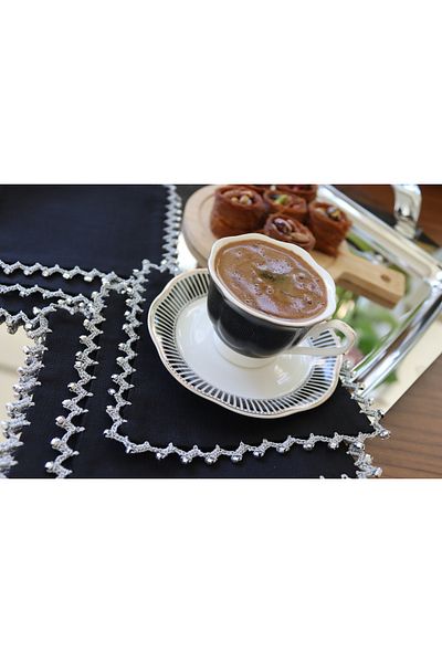 vipceyiz 3 Silver Sequined Stone Cocktail Napkins